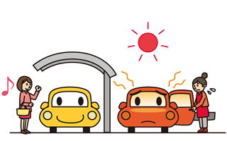 カーポート｜車内温度の上昇を抑えます